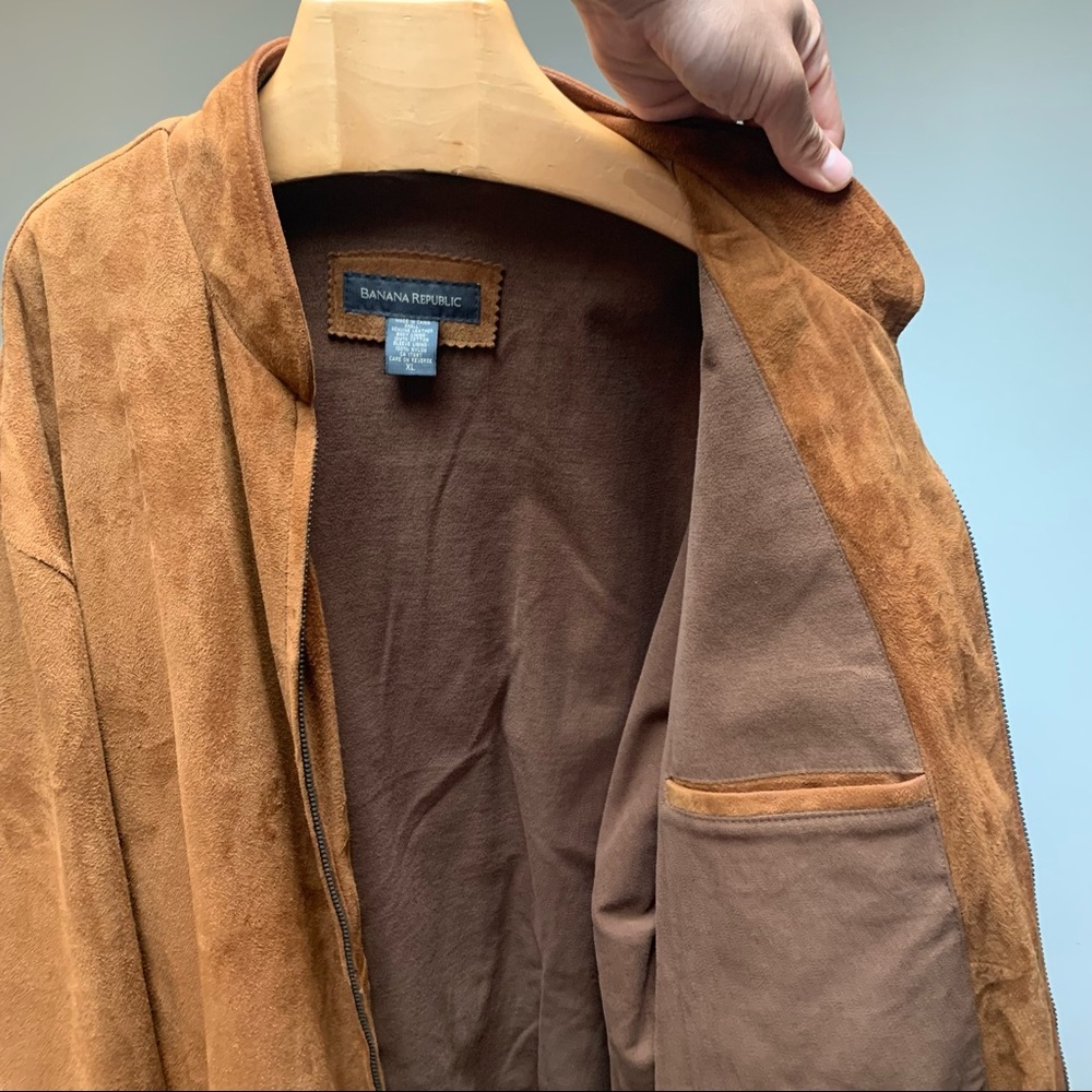 Genuine Leather Banana Republic Tan Brown Jacket | XL - Picture 5 of 16